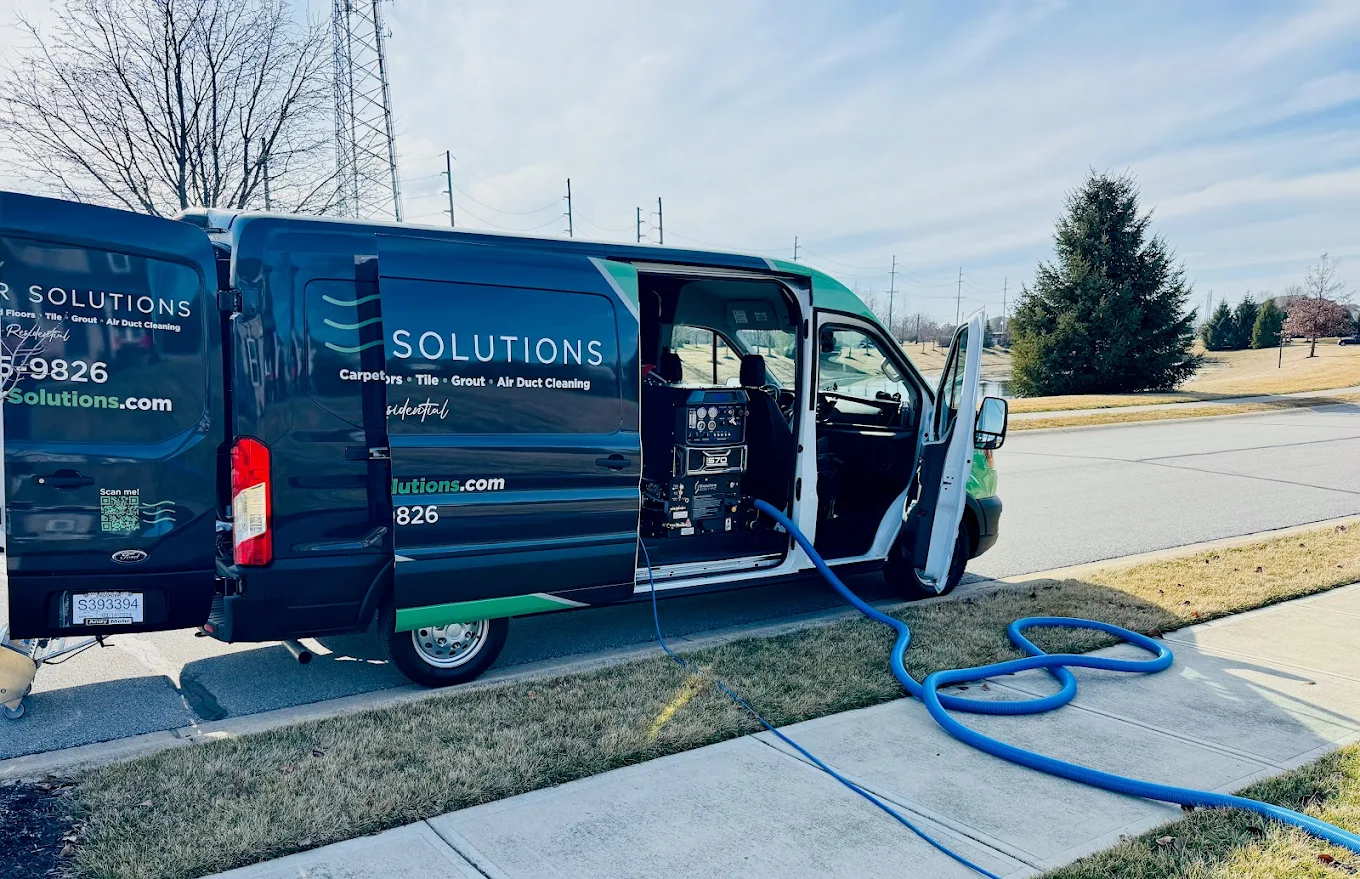Healthy Interior Solutions service truck in Fishers