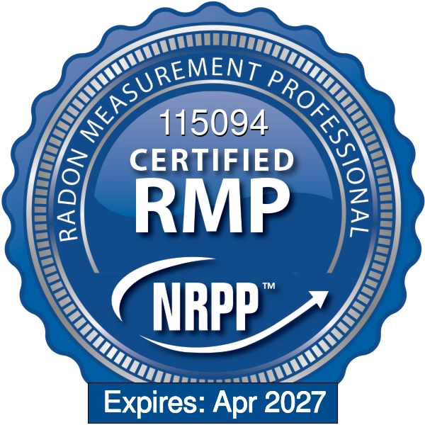 NRPP Certified Radon Measurement Professional #115094 - Expires April 2027